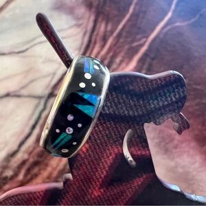 ❤️ Zuni Galaxy Celestial 6 to 10mm Band Ring Sz 8.5 Native Signed “ZA” Unisex